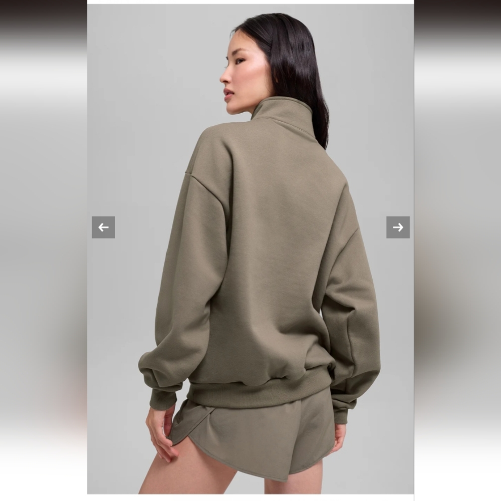 ALO Yoga🤎 NEW COLOR DROP Light Cocoa 1/4 Zip Pullover. Not Released Yet - Picture 4 of 6